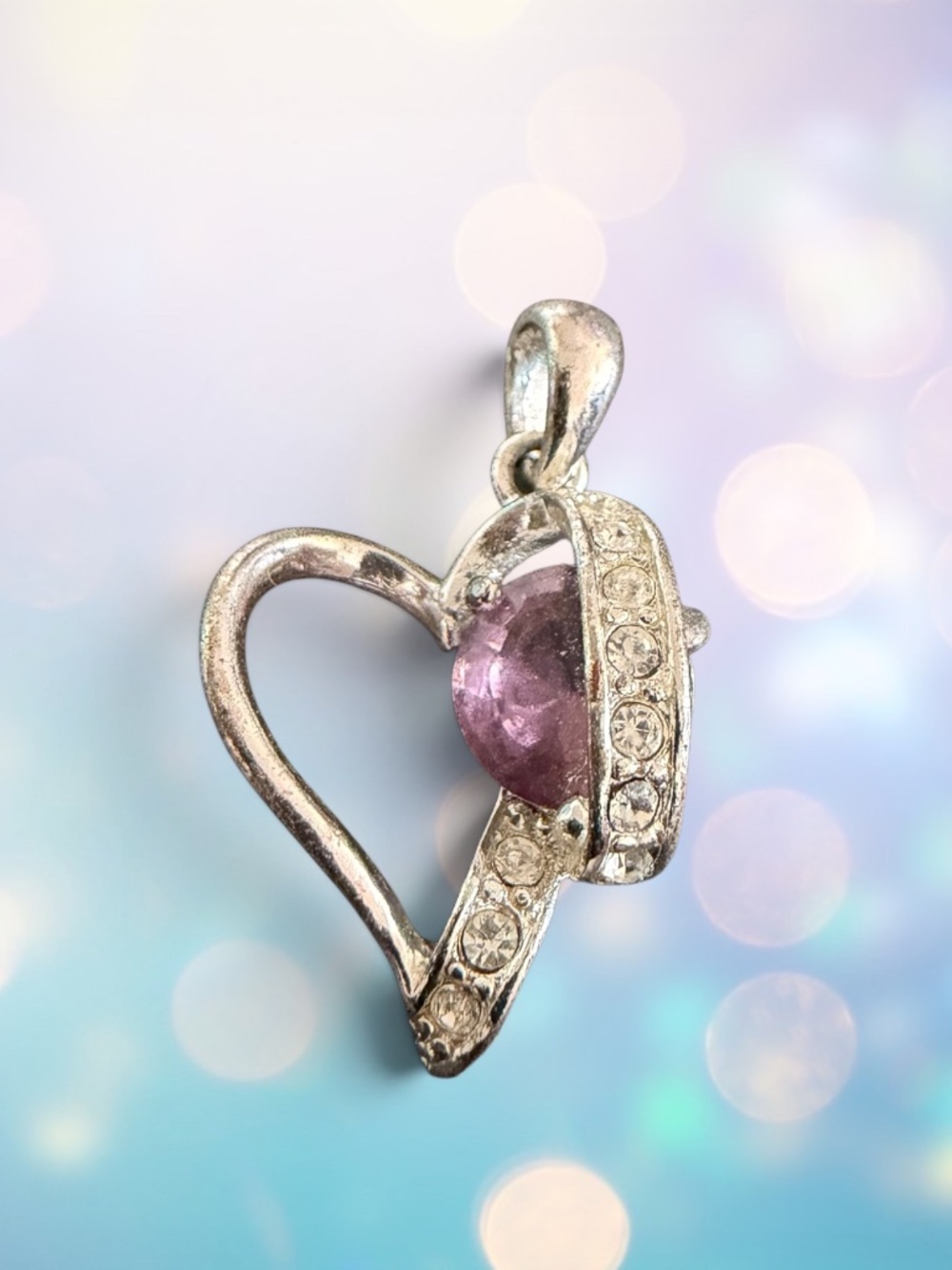 Silver-Tone Heart Pendant